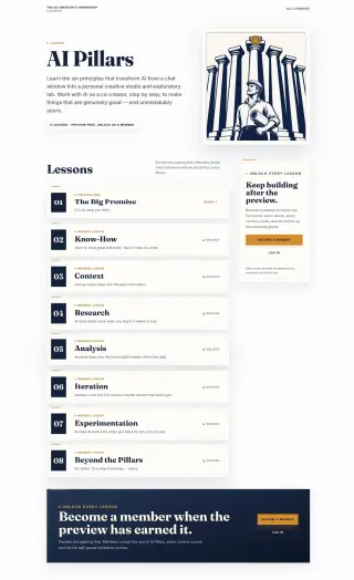 AI Pillars course page